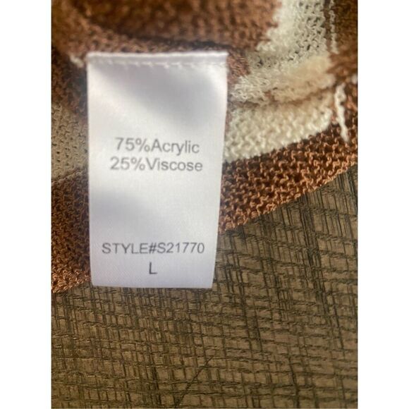 Mustard seed knit boxy crop woman’s sweater size large - Picture 6 of 6